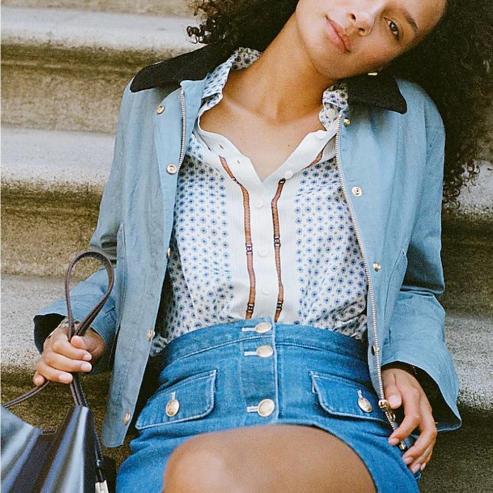 NWT J. Crew Button-front Denim Mini Skirt Size 4 Org. $128 Sold Out